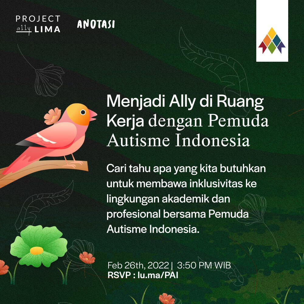 Workshop interaktif yang diselenggarakan oleh Anotasi dan Project Lima dengan Pemuda Autisme Indonesia.